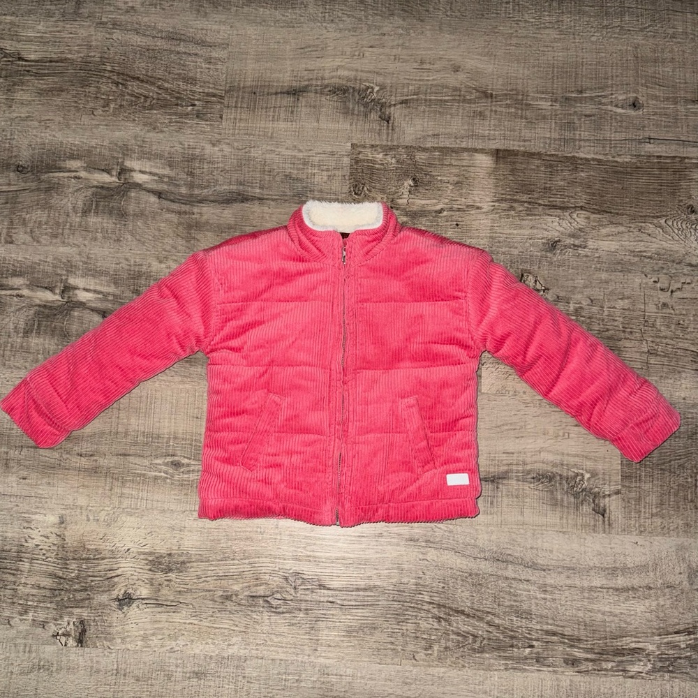 7 For All Mankind Girls Winter Jacket Pink Corduroy Toddler Size: 4T